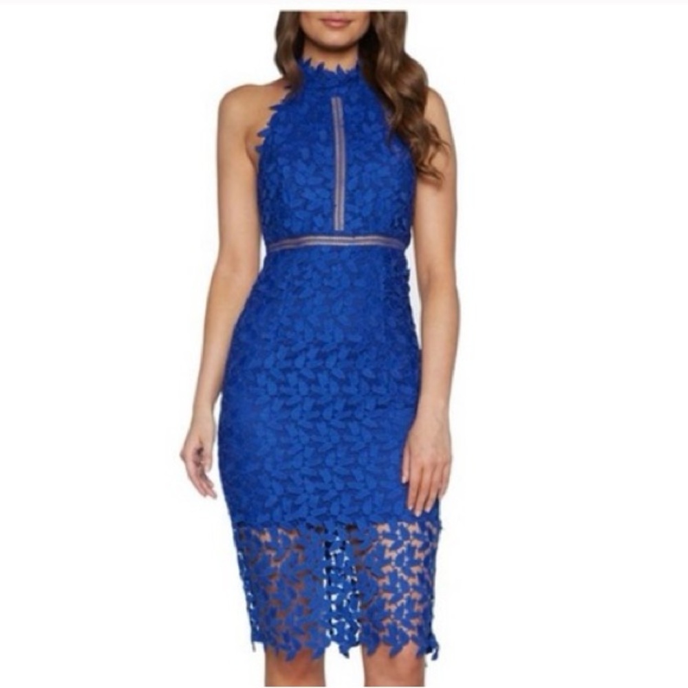 NWT Bardot Cobalt Blue Lace  Gemma Dress US4/XS